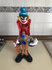 Statuetta clown in vetro