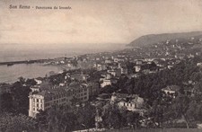 CARTOLINA DI SANREMO - PANORAMA DA LEVANTE / SCRITTA SUL RETRO