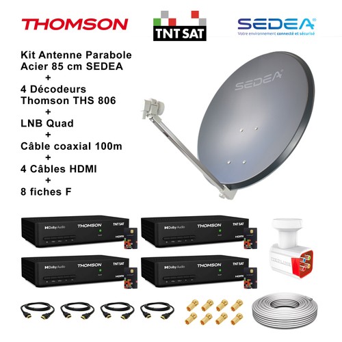 Kit parabole lnb quad - cm,