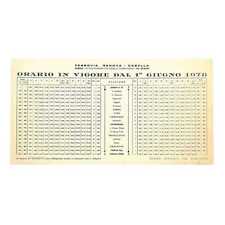 Ferrovia Genova - Casella orario treni 1978 a volantino