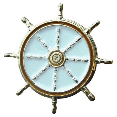 Rudder pin badge boat wheel - pin,