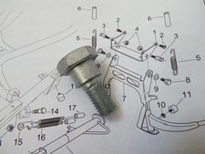 Per aprilia Atlantic 500 01  04 vite bullone cavalletto bolt side stand scooter