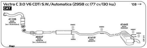 Catalizzatore per opel vectra - catalizzatore,