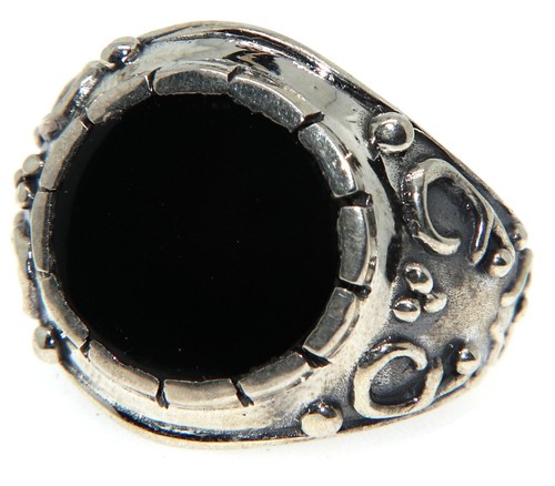 Anello argento 925 onice - anello,