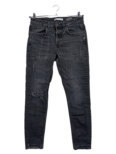 Zara jeans strappati uomo - uomo, nero