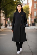 Cappotto Da Donna Nero, Taglio