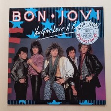 LP 45 giri 12'' Vinile Max Single BON JOVI You give love a bad name 1986 +POSTER