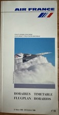 AIR FRANCE ORARIO MONDIALE ESTATE 1996 N.69 VINTAGE CONCORDE