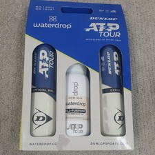 DUNLOP x Waterdrop Set 2 x Lattine da 4 Palline da Tennis ATP Tour, Fiaschetta Thermos 600 ml