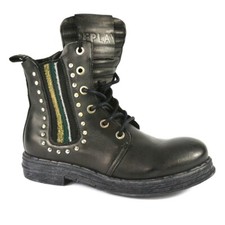 Replay stivali stringati pelle donna biker boots