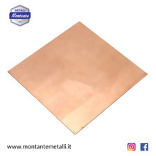 Lamiera Lastra Lamina Rame Spessore mm Da 0,3 a 4 mm in Diverse Dimensioni
