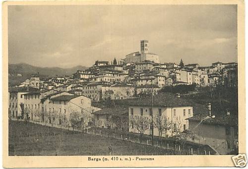 Barga panorama 1951 - barga, (lucca)