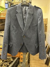 Giacca kilt scozzese Hector Russell Kiltmaker Group blu/grigio pura lana taglia M