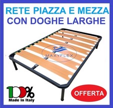 RETE ORTOPEDICA DOGHE LARGHE A UNA PIAZZA E MEZZA 120X190 x LETTO E MATERASSO