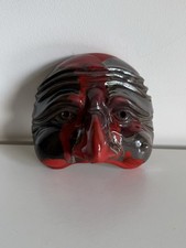 RARA MASCHERA SCULTURA TERRACOTTA SMALTATA LELLO ESPOSITO (1957) PULCINELLA