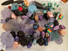 Lotto 200 gr perle sfaccettate