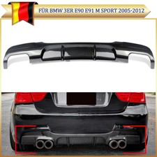 Quad Tubi Diffusore Posteriore Carbon Look Per BMW Serie 3 E90 E91 05-12 Pacchetto M Diffusore