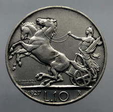 10 LIRE BIGA 1927 * * Rosette