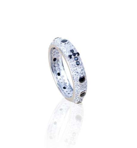 Anello rosario con zirconi - con,