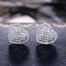 Orecchini cuore zirconi donna