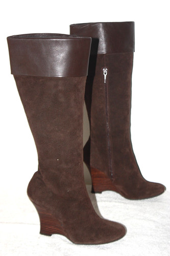 Zara bottes genoux - zara, daim