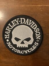 TOPPE PATCH RICAMATA  HARLEY DAVIDSON SKULL 9,8 CM