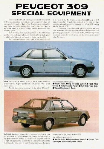 Peugeot 309 modelli - 309,