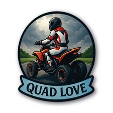 Adesivo quad love pilota - adesivo,