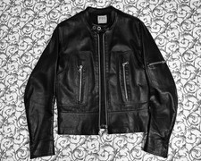 Giubbetto pura pelle nero fatto a mano