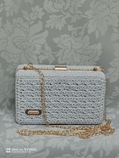 Borse donna lavorate a uncinetto. Borsa trendy rigida Fatta a mano. Borsa donna.