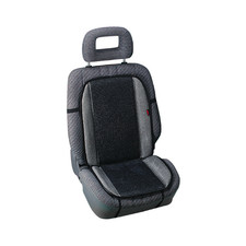 Coprisedile schienale per auto universale a molle tessuto ventilato nero lampa