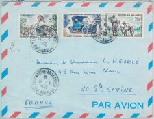81030 - MADAGASCAR - STORIA POSTALE - COPERTINA a FRANCIA 1956 agricoltura CARS