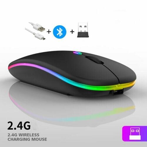 Mouse wireless senza fili rgb - mouse,