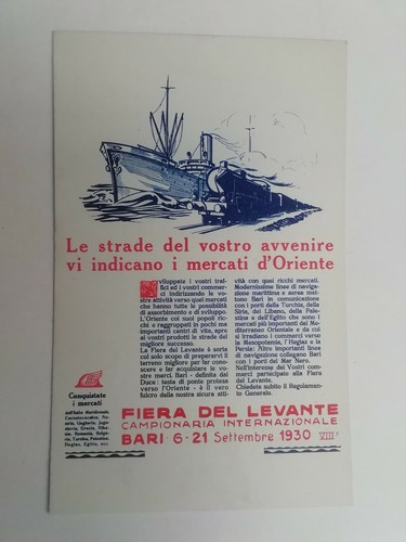 Cartolina fiera del - del, levante