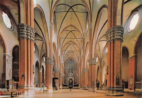 Cartolina bologna basilica san - bologna,