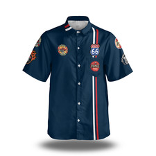 Camicia leggera stile meccanico vintage Route 66 - stile lavoro viaggio retrò