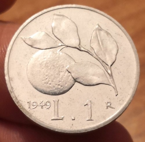 Moneta lira 1949 arancia - 1,