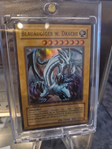 Drago bianco occhi - bianco, blu