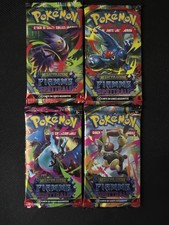 4x Buste Bustine Pacchetti Pokémon Fiamme Spettrali ITA Sealed Tutti Art