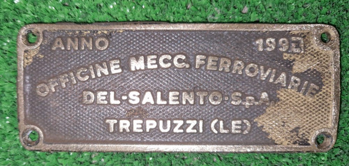 Vecchia targa insegna vagone - vecchia,