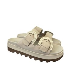 Cougar Pepa Slip On Platform Sandals Size 8 EU 38.5  Oyster Off White Womens NEW