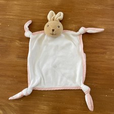 Doudou Lapin Beige Plat Carré
