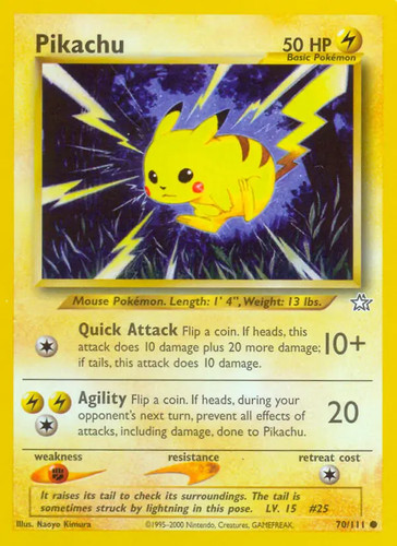 Pikachu 111 pokemon neo - -,