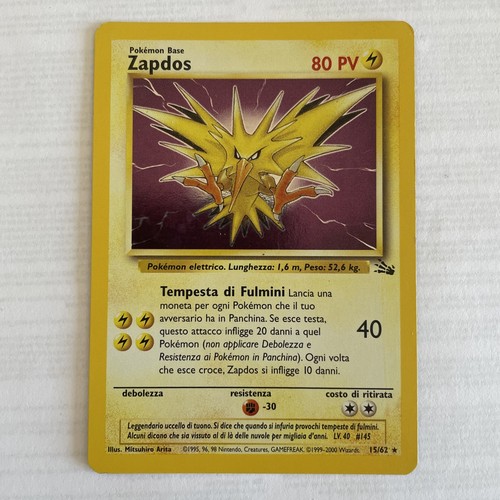 Pokemon zapdos holo - -, fossil