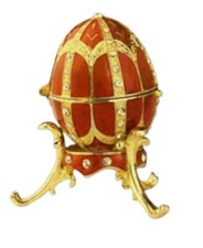 Jeweled Enameled Pewter Red