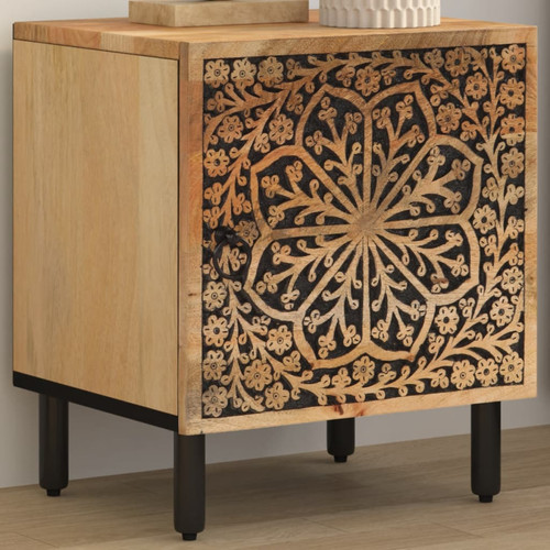 Bedside cabinet solid mango - cabinet,