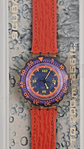 Swatch scuba 200 red - scuba,