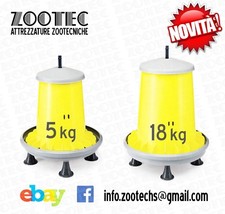 MANGIATOIA PER POLLI GALLINE PULCINI ANATRE A TRAMOGGIA AUTOMATICA ANTISPRECO