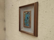 ANTICO QUADRO DIPINTO A OLIO MATERICO IMPRESSIONISMO OPERA ANONIMA CORNICE VETRO