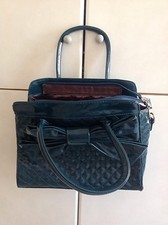 Borsa fiocco bow teal ottanio verde petrolio no tracolla blu manici